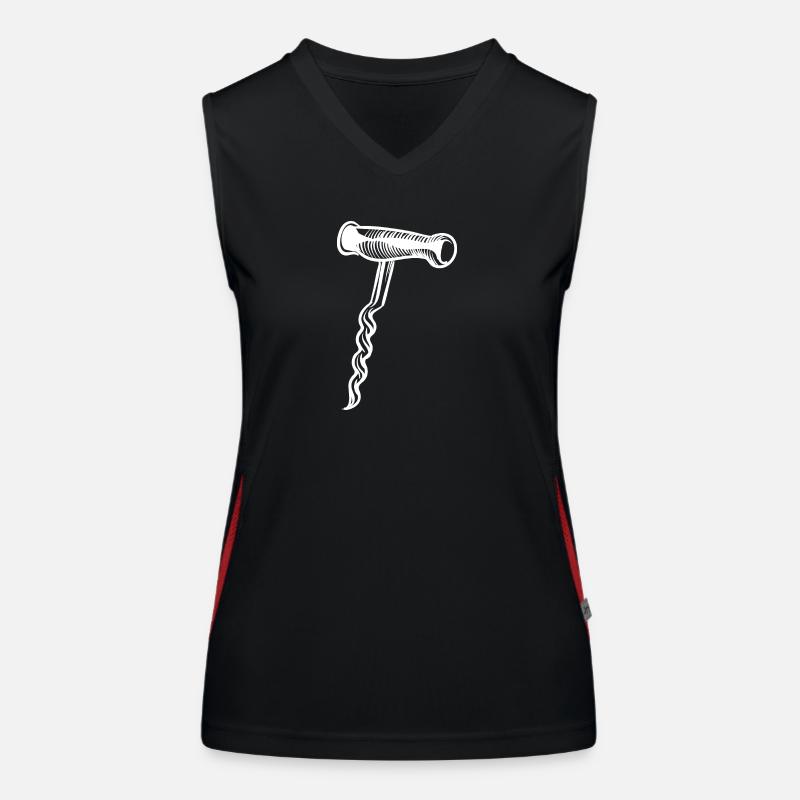 Corkscrew Wine Women's Functional Contrast Tank Top