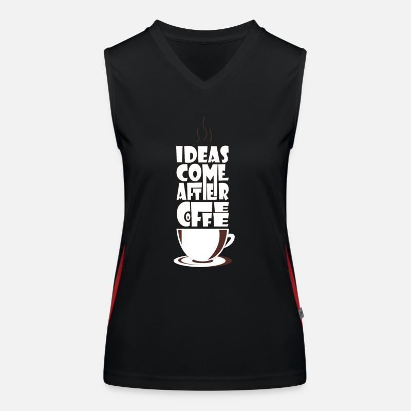 Kaffee Kaffee Kaffee Funktionelles Kontrast-Tank Top für Frauen