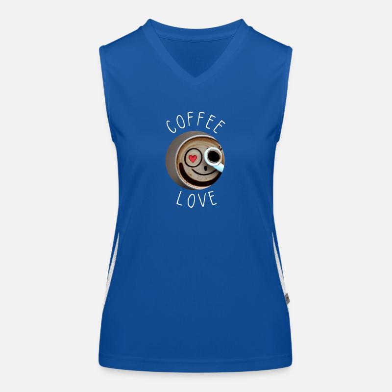 Kaffee-Liebe Funktionelles Kontrast-Tank Top für Frauen