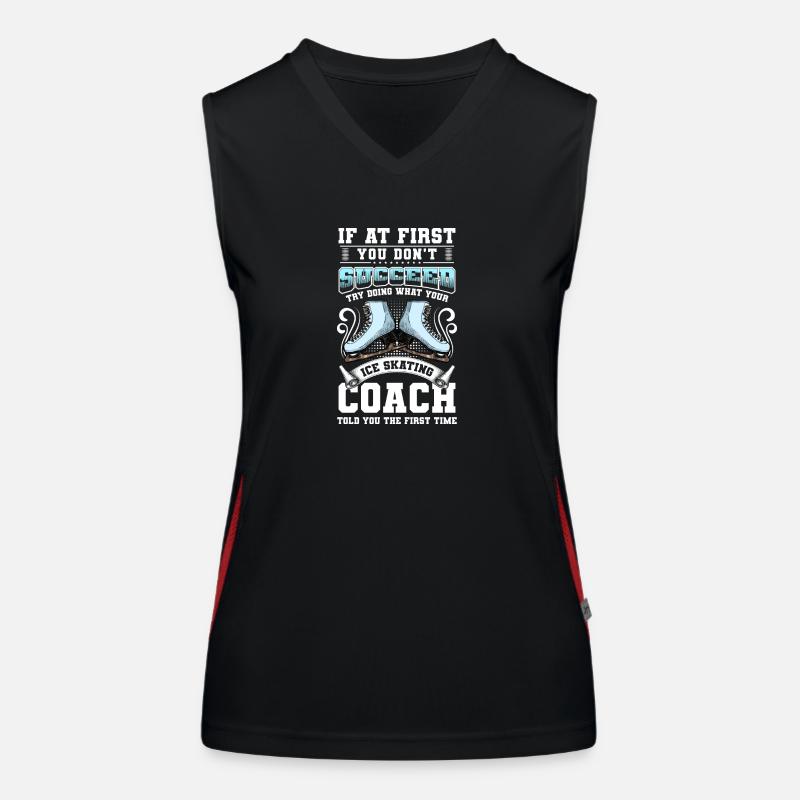 Schlittschuh Eiskunstlauf Wintersport Eisbahn Funktionelles Kontrast-Tank Top für Frauen