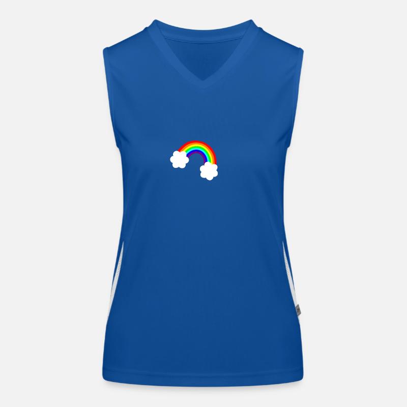 Regenbogen Funktionelles Kontrast-Tank Top für Frauen