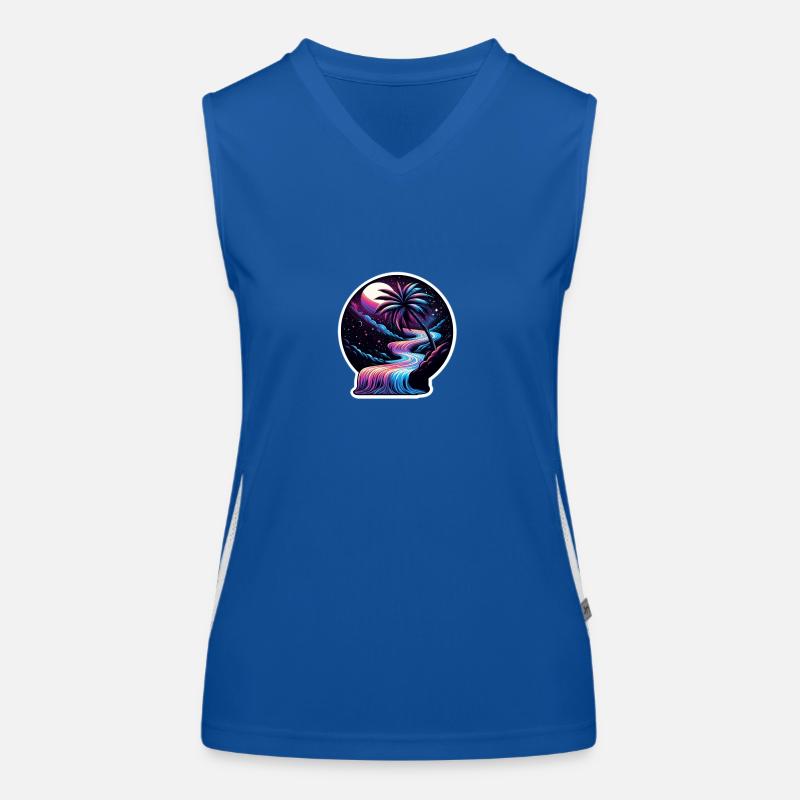 galaxa palm Funktionelles Kontrast-Tank Top für Frauen