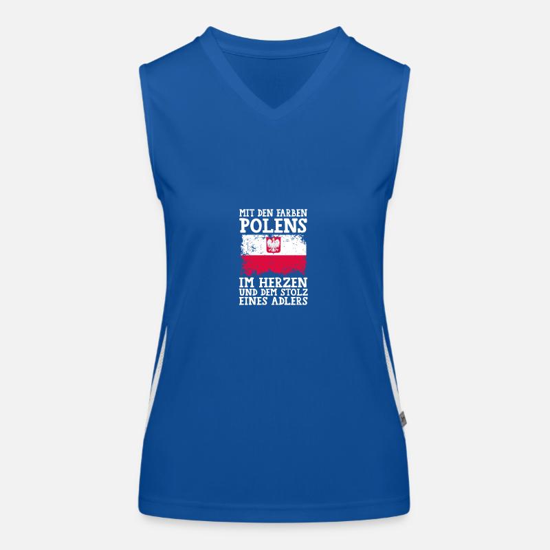Pole Polnisch Polen Funktionelles Kontrast-Tank Top für Frauen