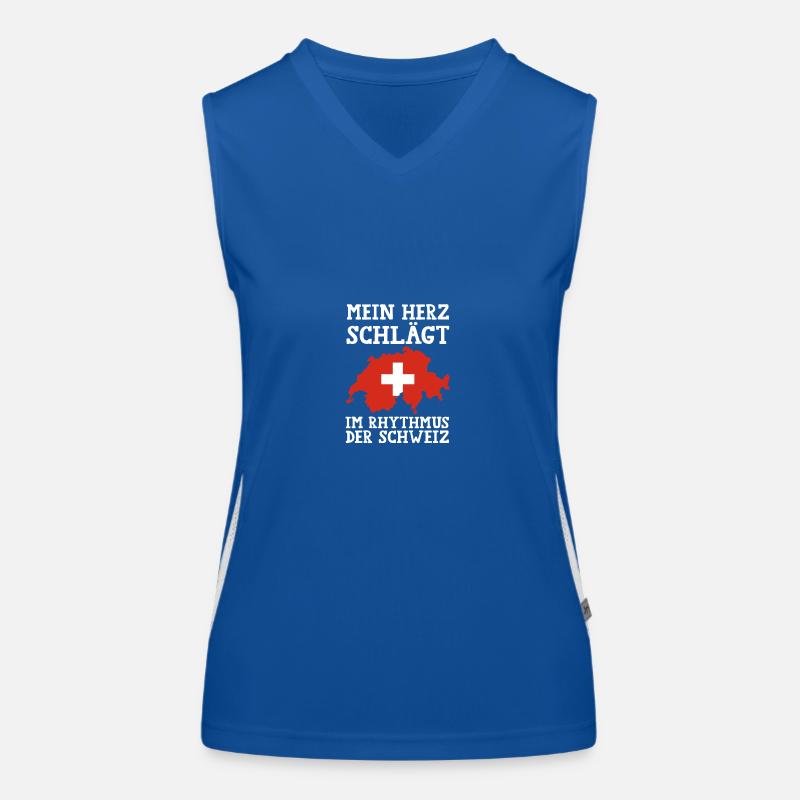 Schweizer Schweiz Funktionelles Kontrast-Tank Top für Frauen