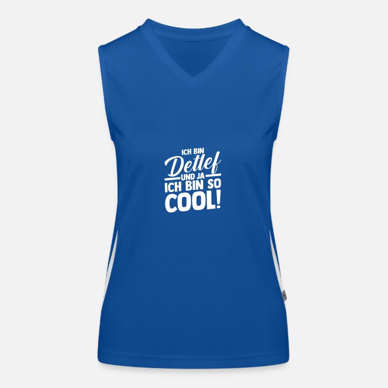 First name Detlef Women's Functional Contrast Tank Top