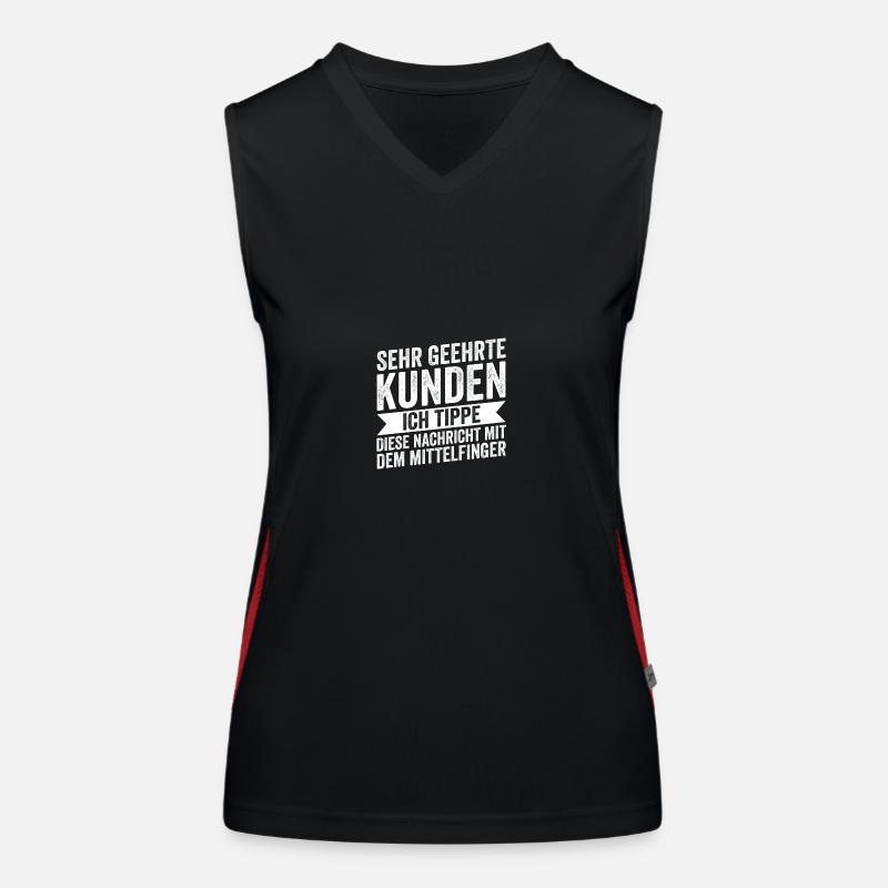I'm typing this message with my middle finger Women's Functional Contrast Tank Top