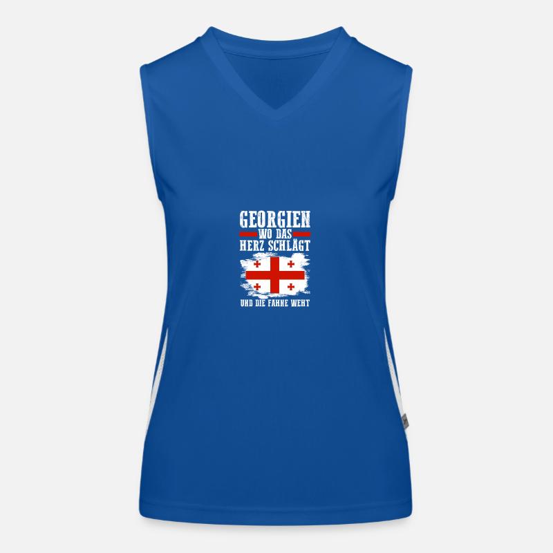 Georgier Georgien Funktionelles Kontrast-Tank Top für Frauen