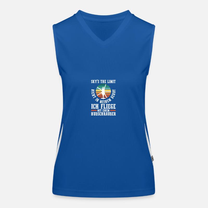 Pilot Helicopter Helicopter Women's Functional Contrast Tank Top