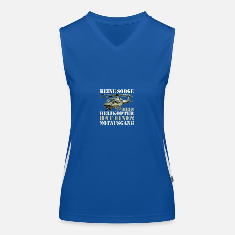 Pilot Helicopter Helicopter Women's Functional Contrast Tank Top