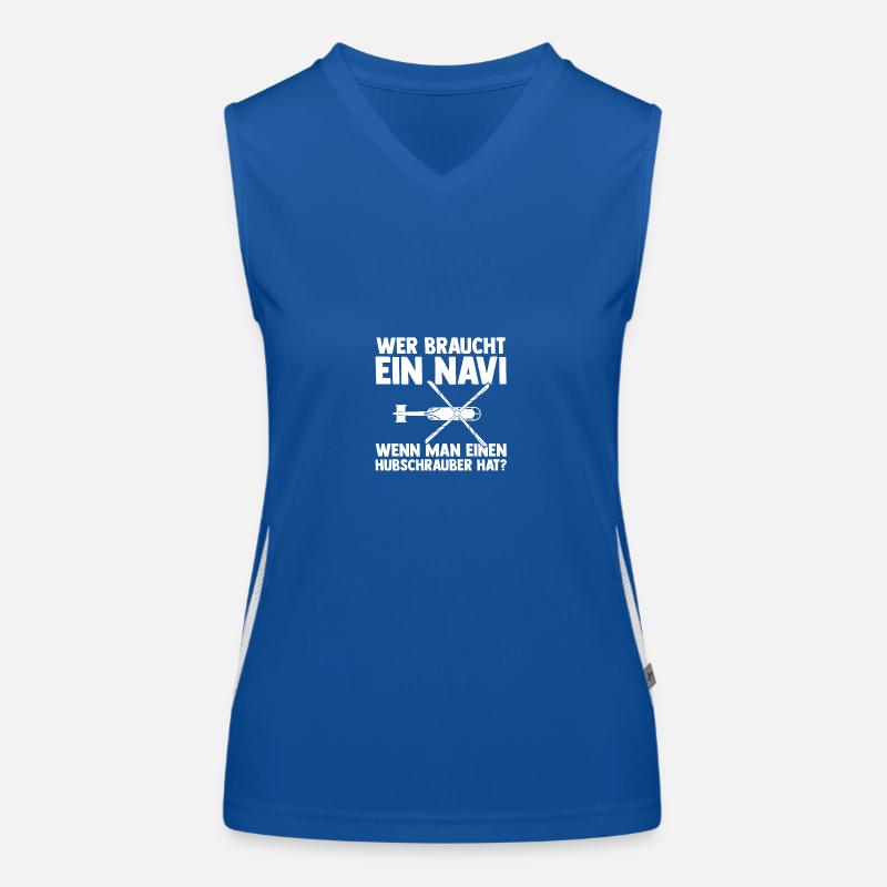 Pilot Helicopter Helicopter Women's Functional Contrast Tank Top