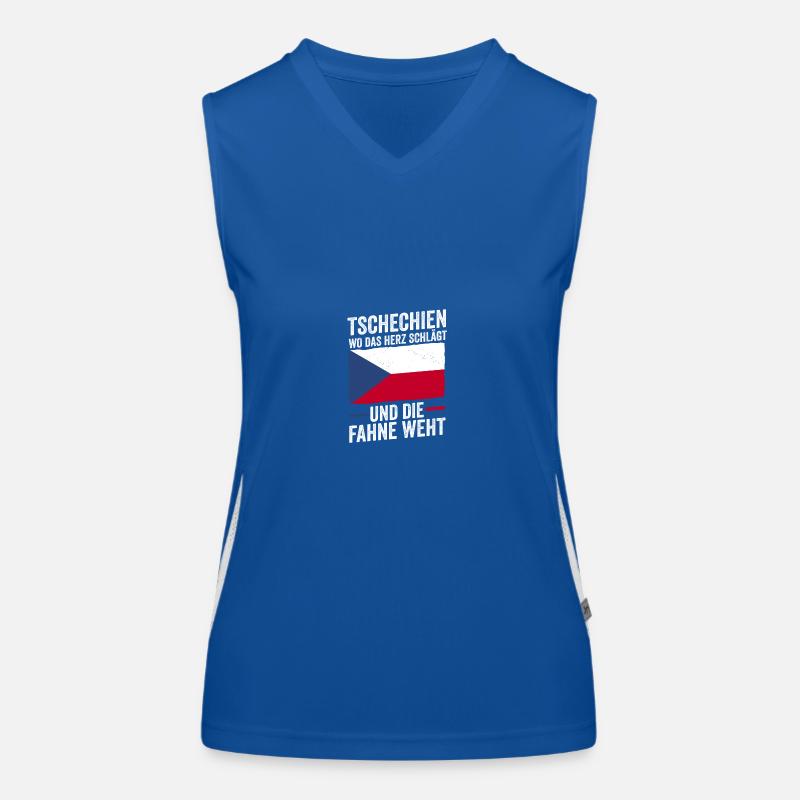 Tschechen Tschechisch Tschechien Funktionelles Kontrast-Tank Top für Frauen