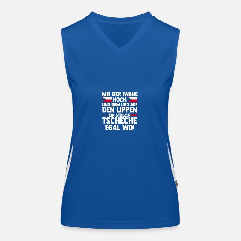 Tschechen Tschechisch Tschechien Funktionelles Kontrast-Tank Top für Frauen