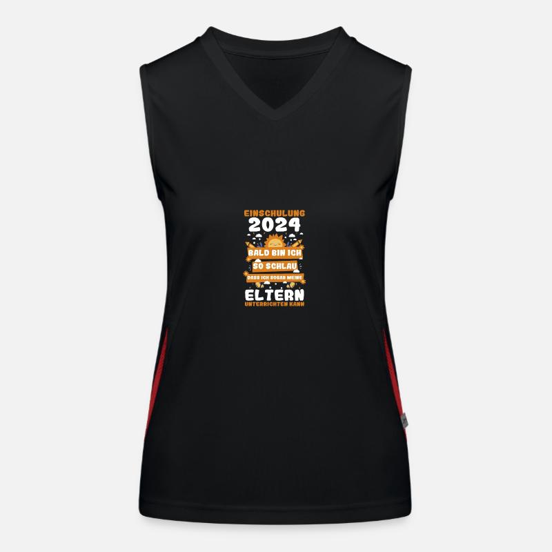 First Grade Elementary School 2024 Gift Women's Functional Contrast Tank Top