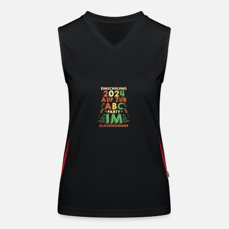 First Grade Elementary School 2024 Gift Women's Functional Contrast Tank Top