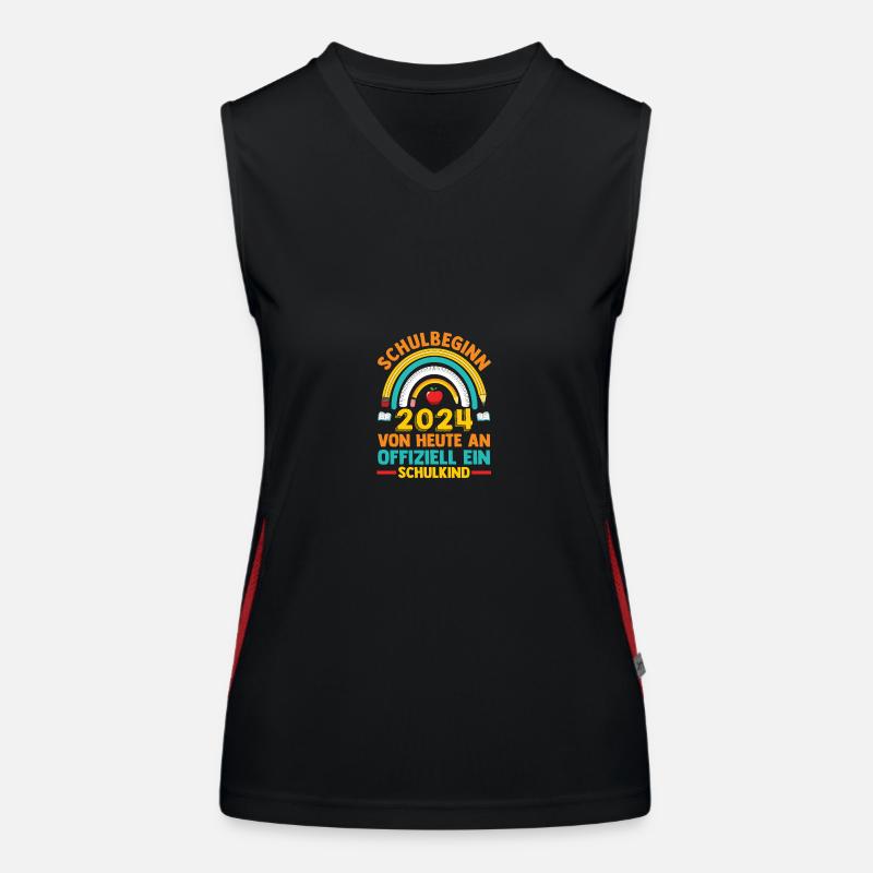 First Grade Elementary School 2024 Gift Women's Functional Contrast Tank Top