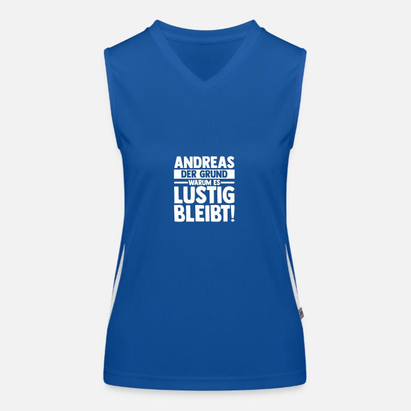 First name Andreas Women's Functional Contrast Tank Top
