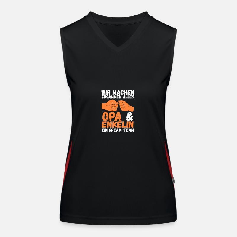 Grandpa and grandson Women's Functional Contrast Tank Top