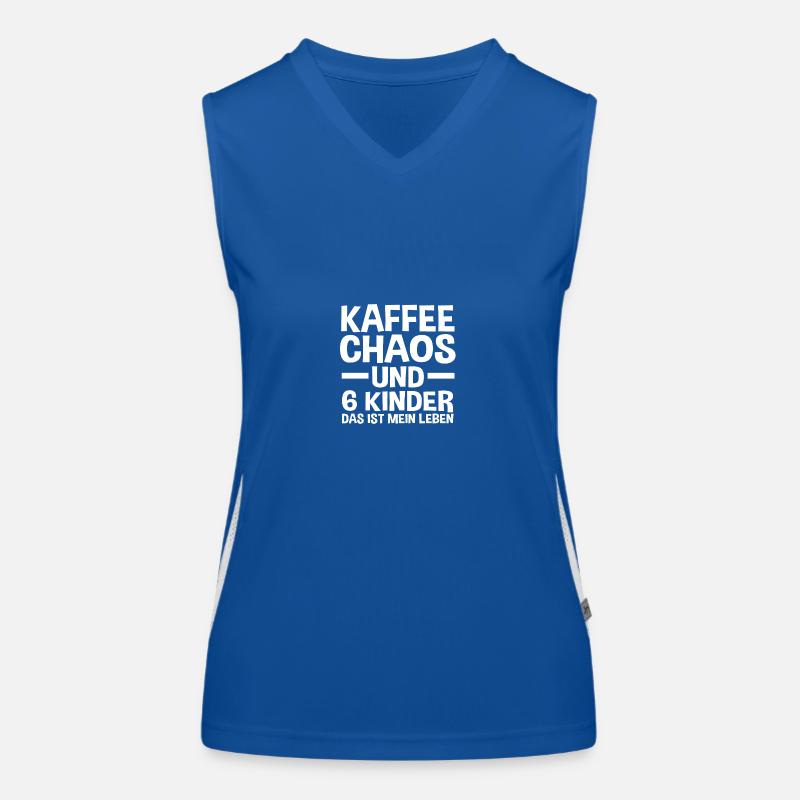 Mama Von 6 Kindern Funktionelles Kontrast-Tank Top für Frauen