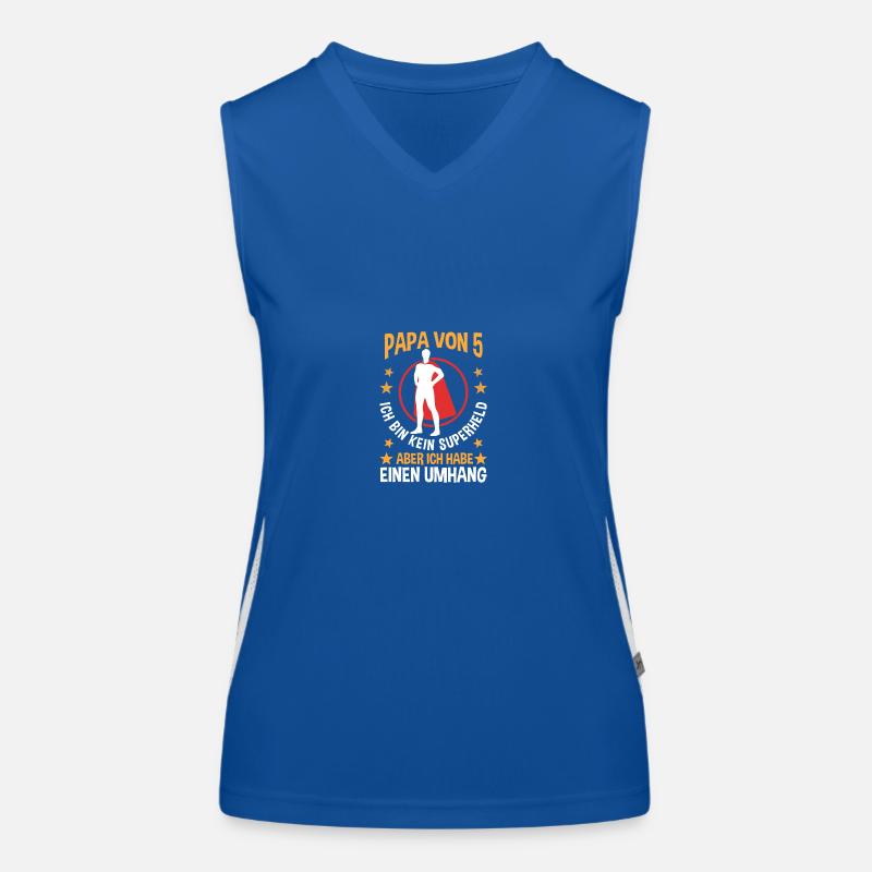 Papa Von 5 Kindern Funktionelles Kontrast-Tank Top für Frauen