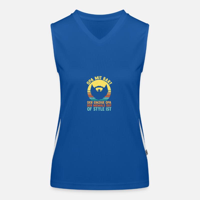 Opa Mit Bart Funktionelles Kontrast-Tank Top für Frauen