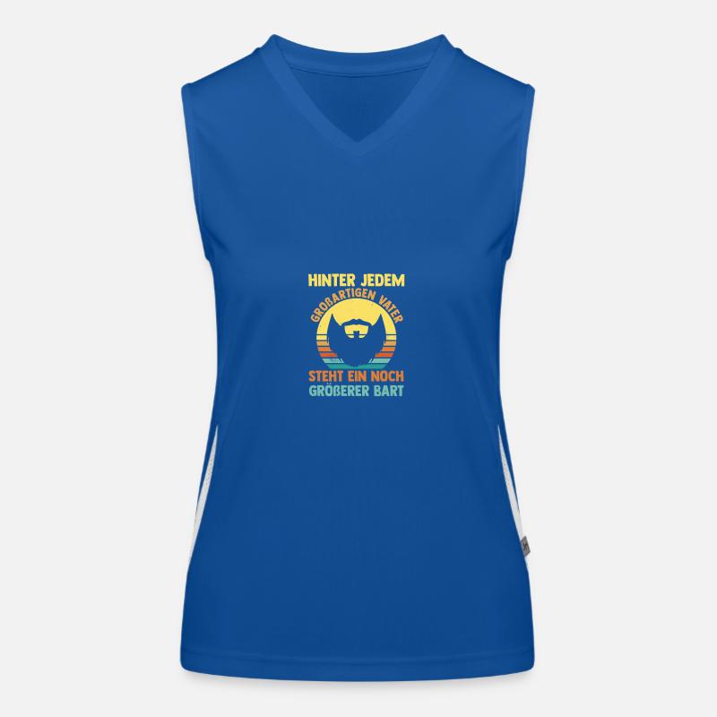 Papa Mit Bart Funktionelles Kontrast-Tank Top für Frauen