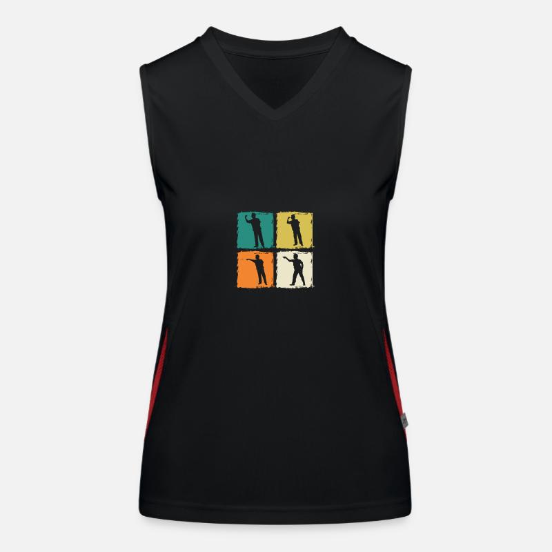 Darts player Darts - Women's Functional Contrast Tank Top - black/red