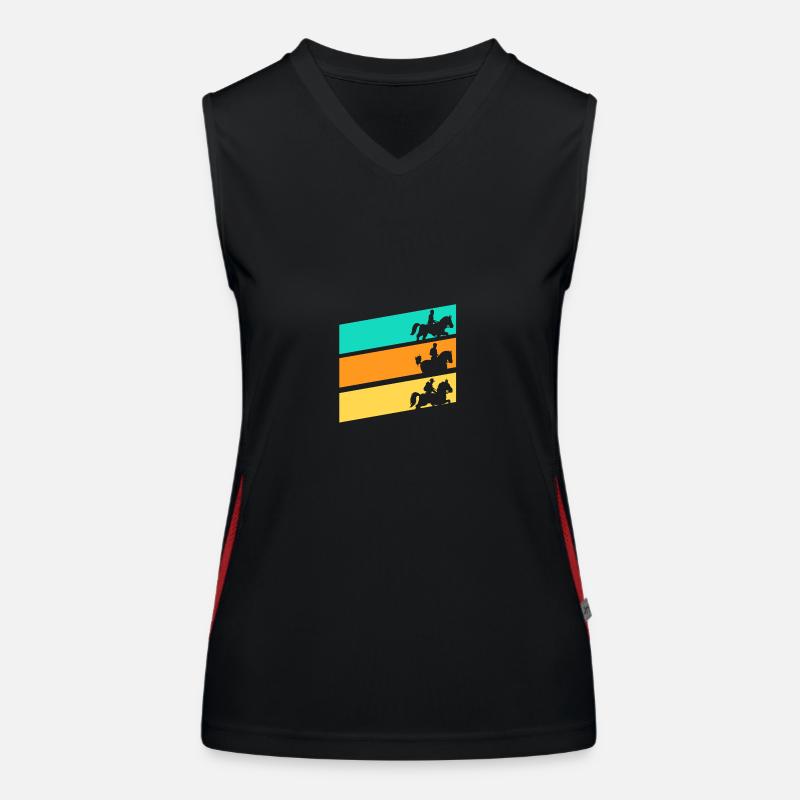 Reiten Pferde Funktionelles Kontrast-Tank Top für Frauen