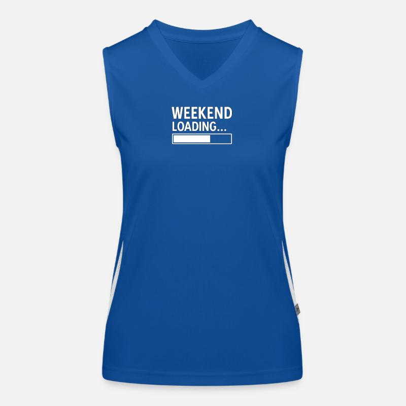 Week-end Loading... – Design minimal amusant Débardeur respirant contrasté Femme