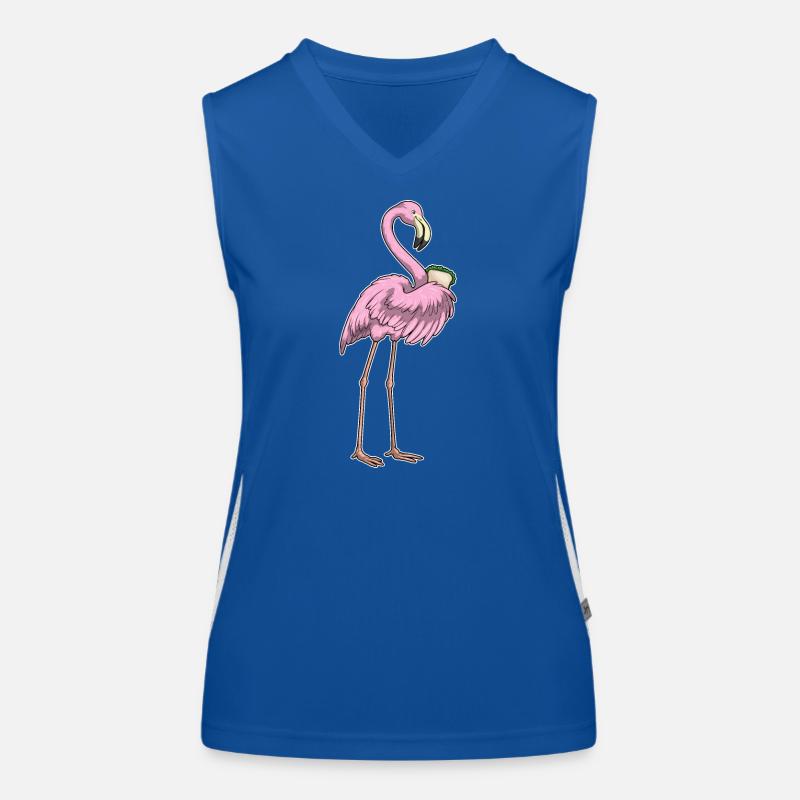 Flamingo Sandwich Funktionelles Kontrast-Tank Top für Frauen