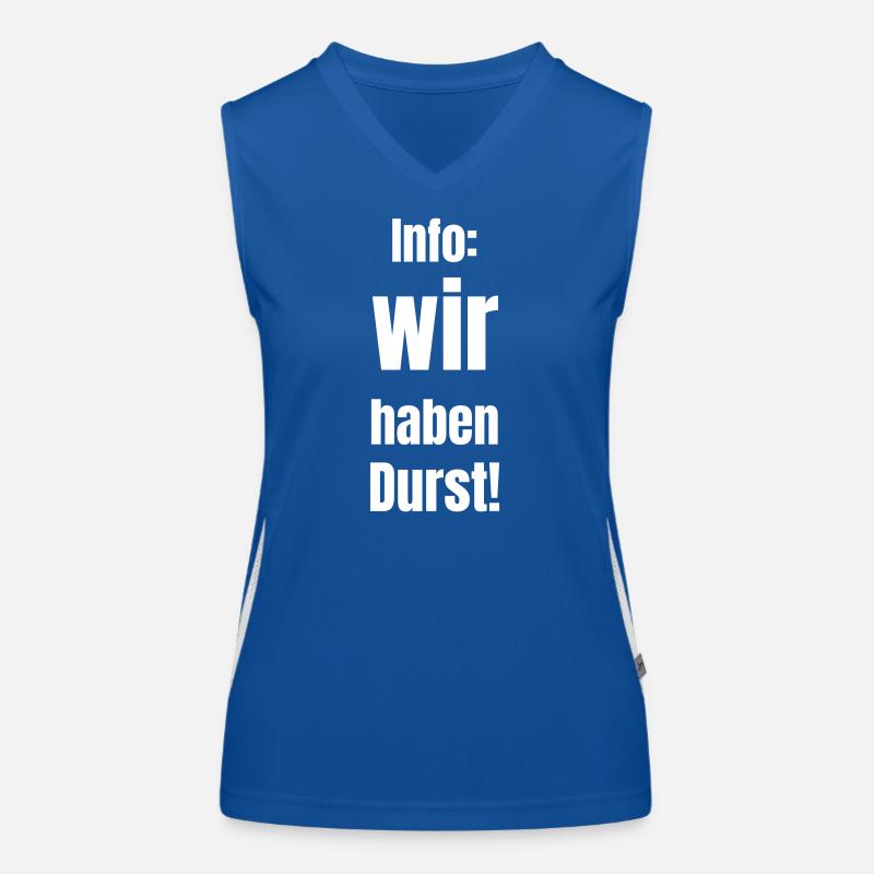Info: wir haben Durst! Funktionelles Kontrast-Tank Top für Frauen