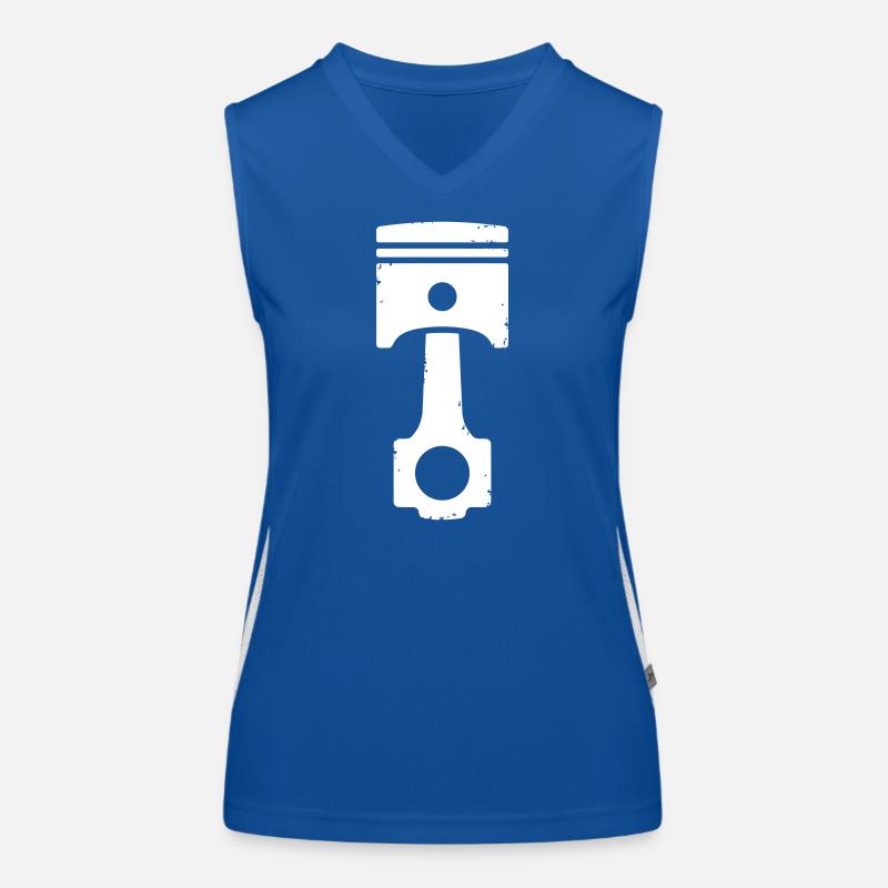 Piston Engine Vintage Icon Design Women's Functional Contrast Tank Top