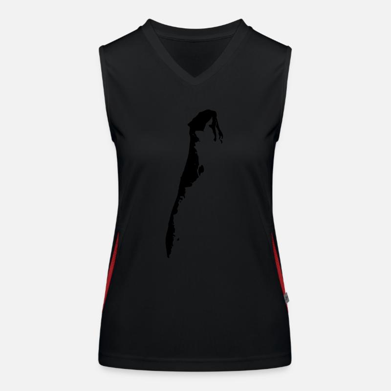 Hiddensee-Karte Funktionelles Kontrast-Tank Top für Frauen