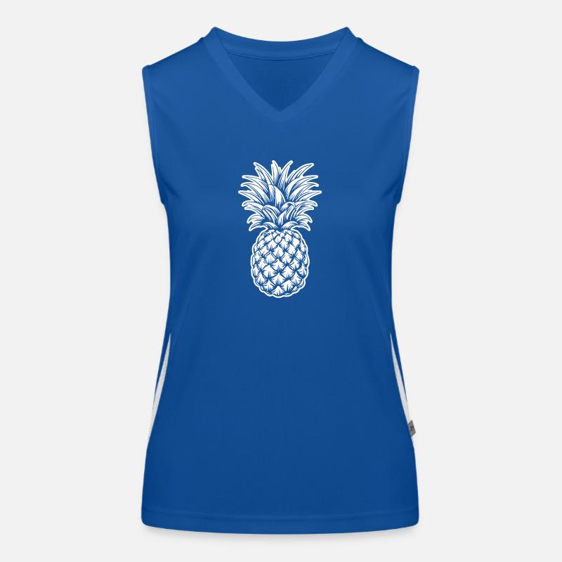 Ananas Funktionelles Kontrast-Tank Top für Frauen
