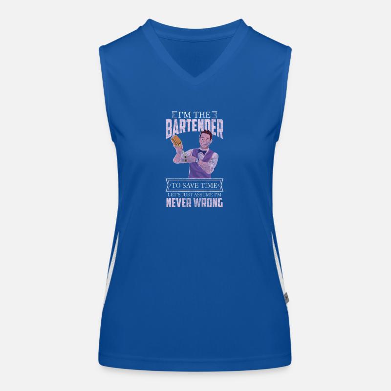 Bartender Disco Shaker Humor Women's Functional Contrast Tank Top