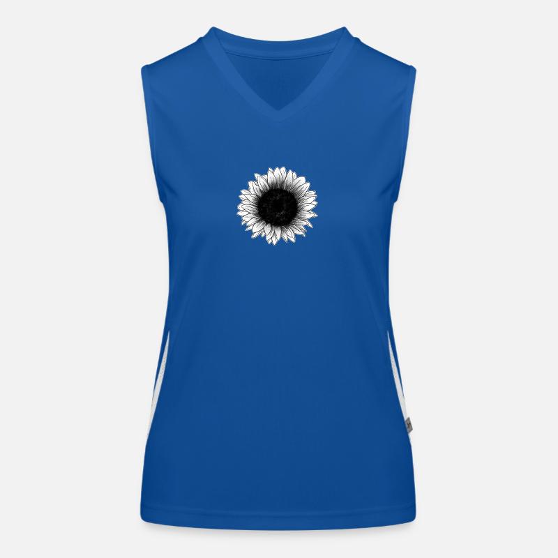 Sonnenblume Funktionelles Kontrast-Tank Top für Frauen