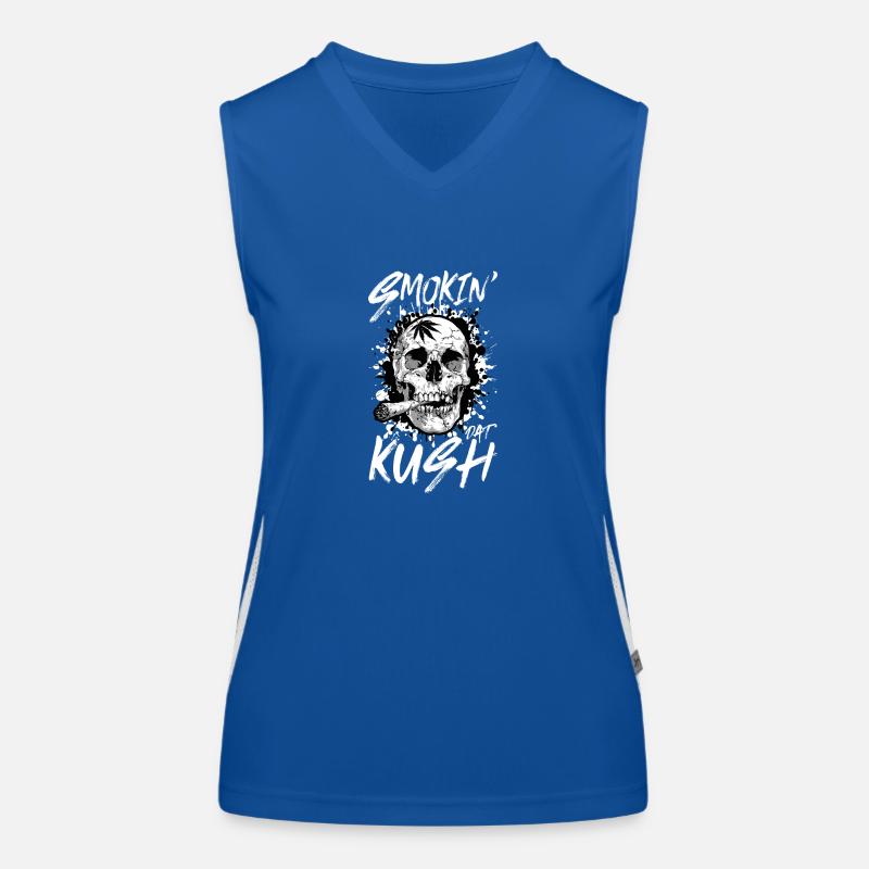 OG Kush smoking skull joint Women's Functional Contrast Tank Top