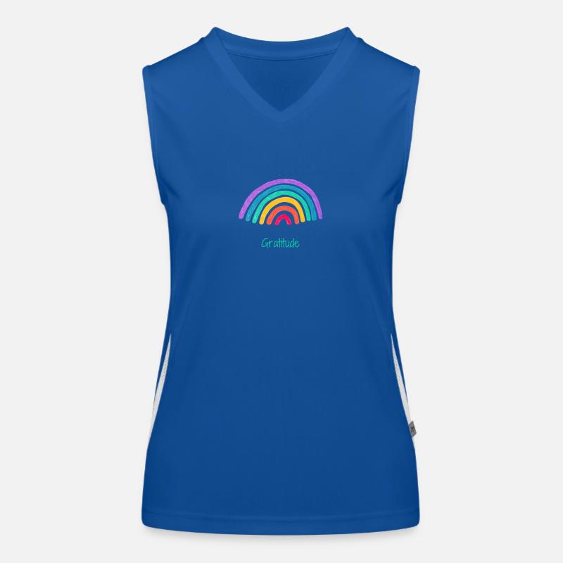 Dankbarkeit Regenbogen Funktionelles Kontrast-Tank Top für Frauen