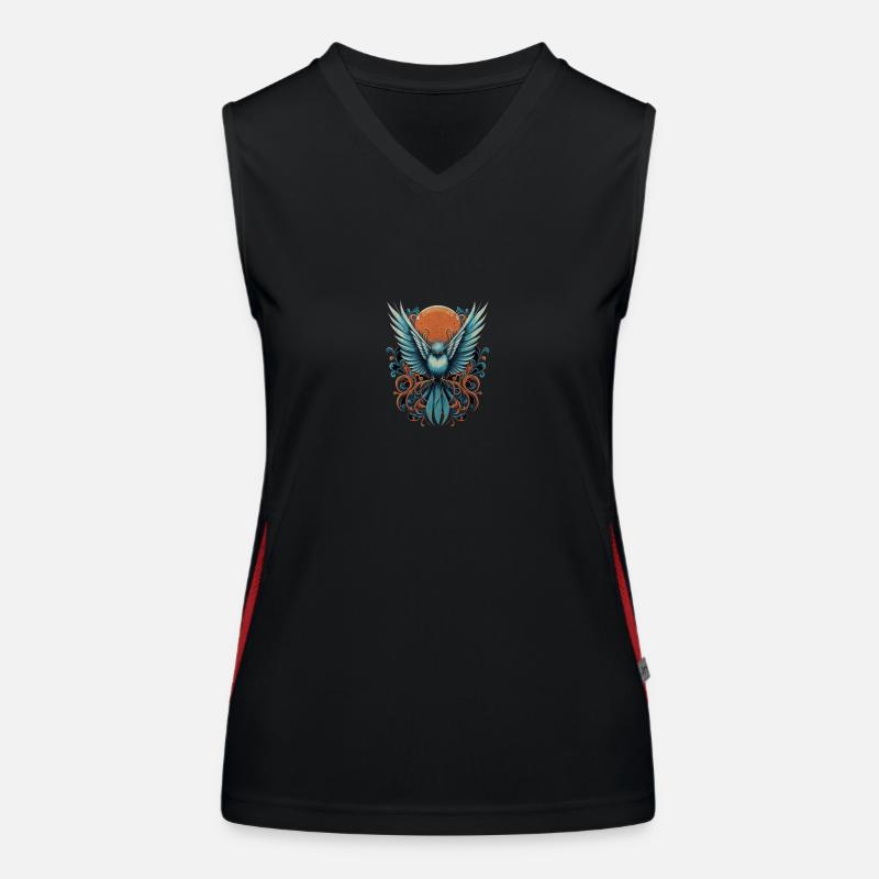 Blauer Vogel Funktionelles Kontrast-Tank Top für Frauen