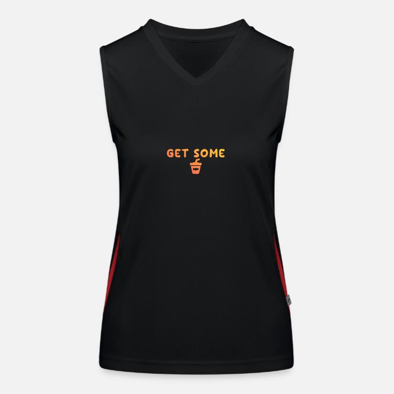 GET SOME JUICE - Women's Functional Contrast Tank Top - black/red