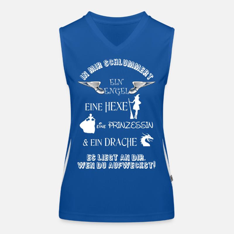 Engel, Hexe, Prinzessin und Drache Funktionelles Kontrast-Tank Top für Frauen