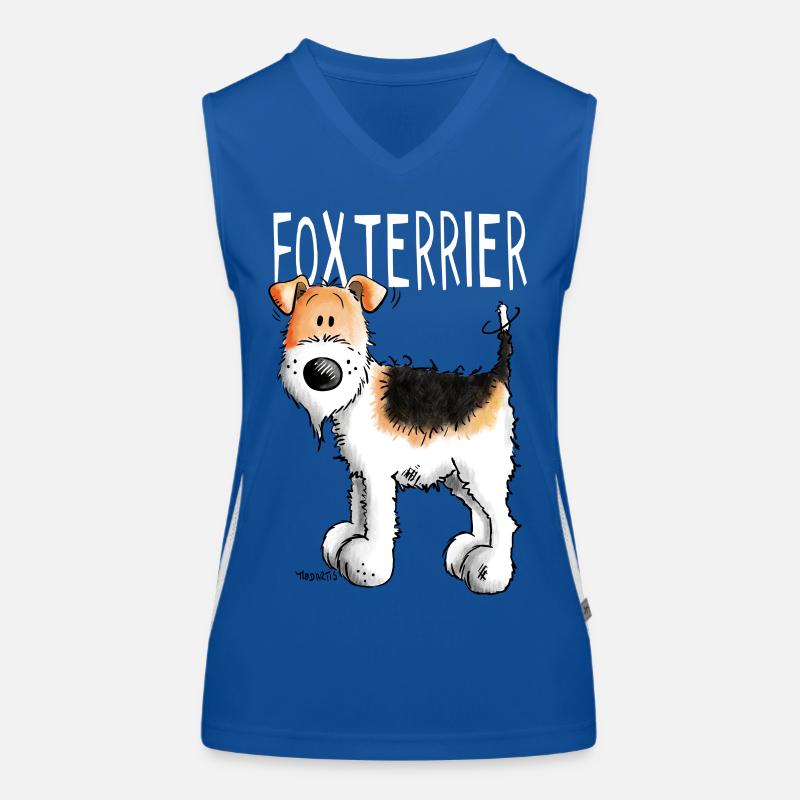 Kleiner Foxterrier - Hund - Hunde - Tier - Comic Funktionelles Kontrast-Tank Top für Frauen
