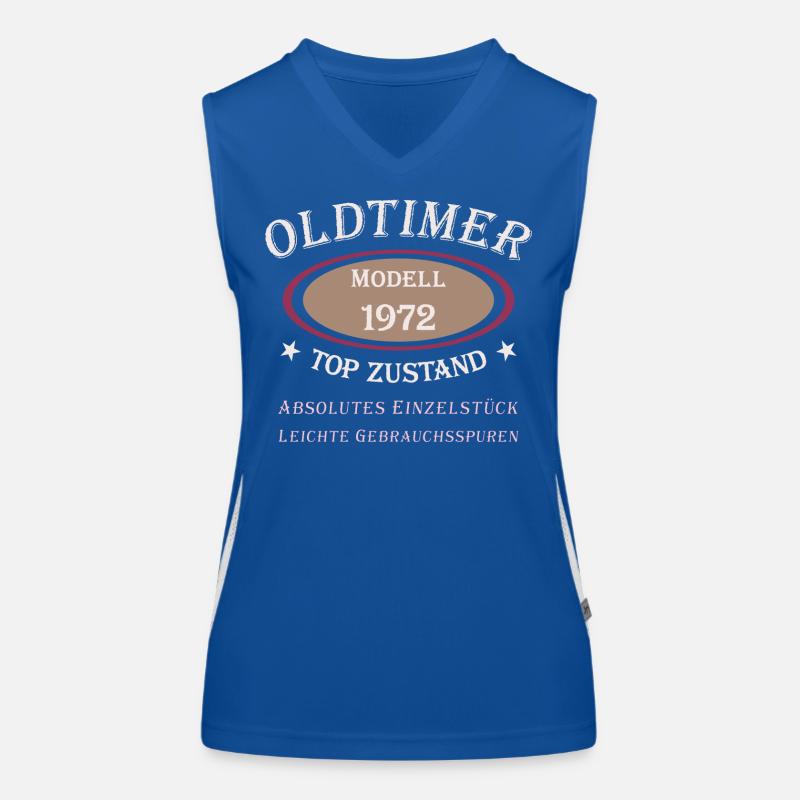 50e anniversaire Oldtimer Modèle 1972 Débardeur respirant contrasté Femme