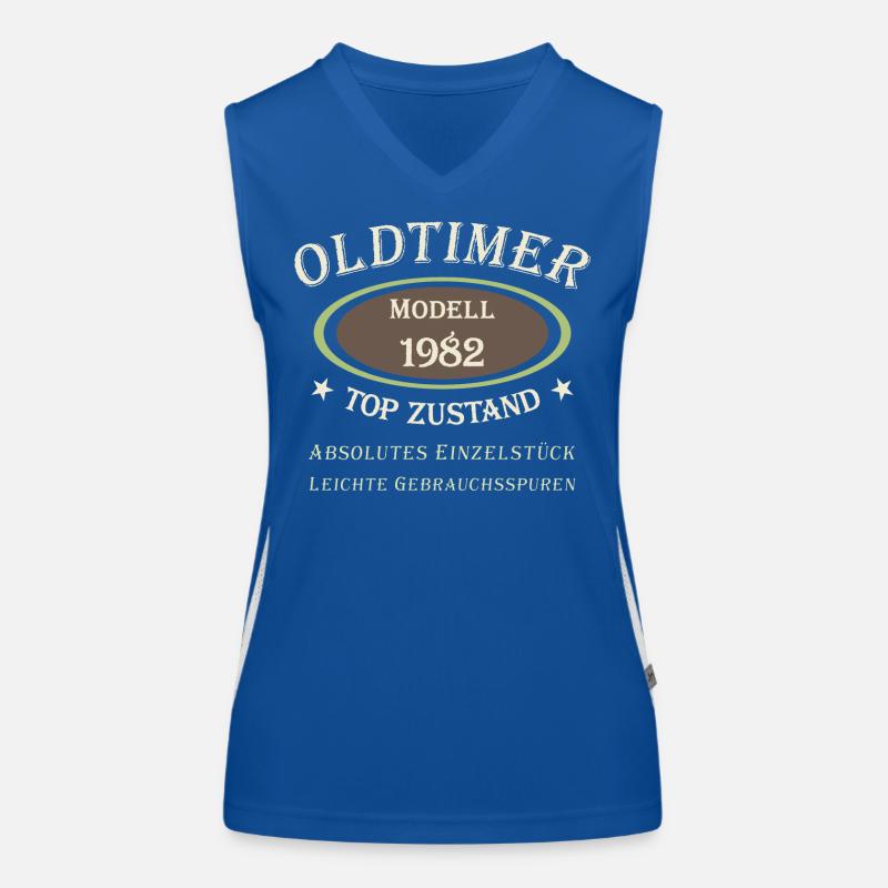 Oldtimer 40. Geburtstag Baujahr 1982 Einzelstück Funktionelles Kontrast-Tank Top für Frauen