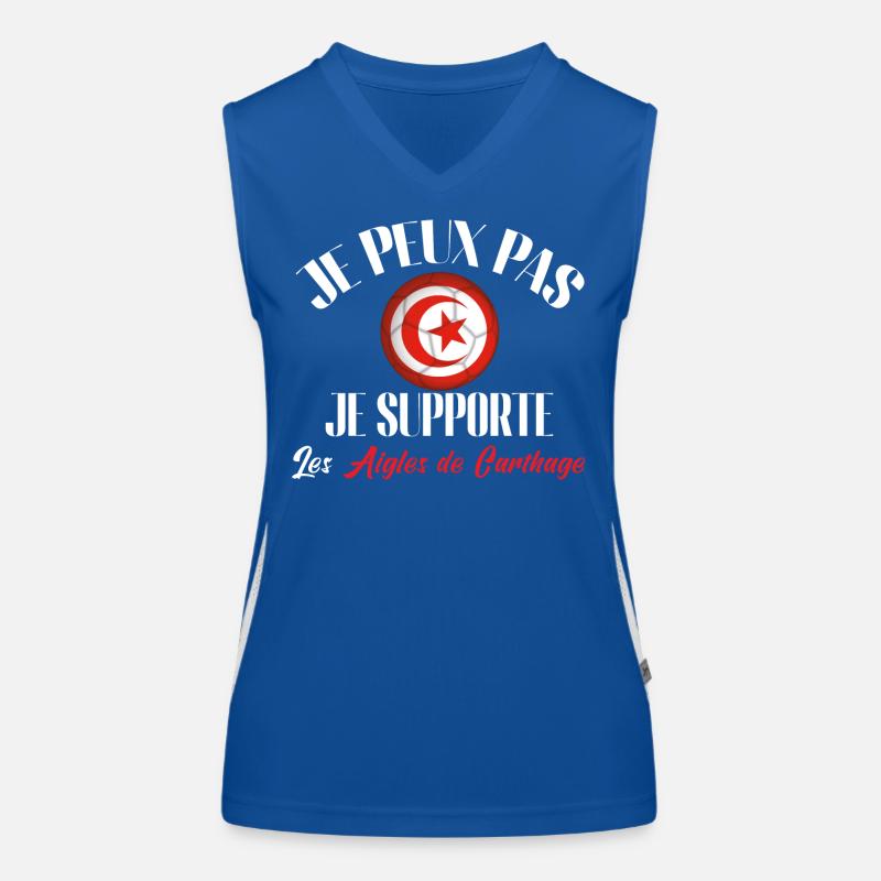 je supporte les aigles de Carthage, tunisie Débardeur respirant contrasté Femme