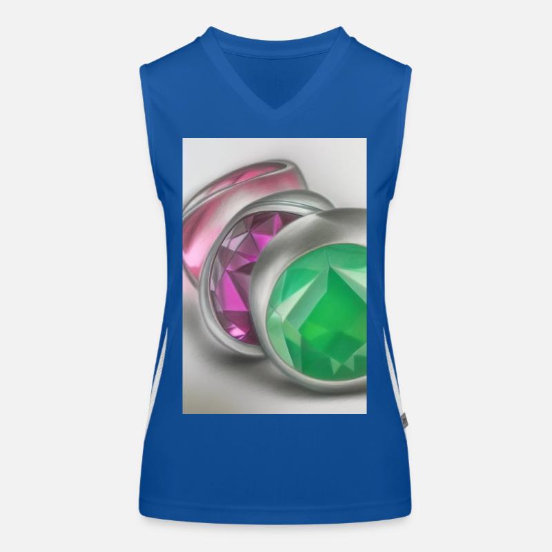 Edelsteine Funktionelles Kontrast-Tank Top für Frauen