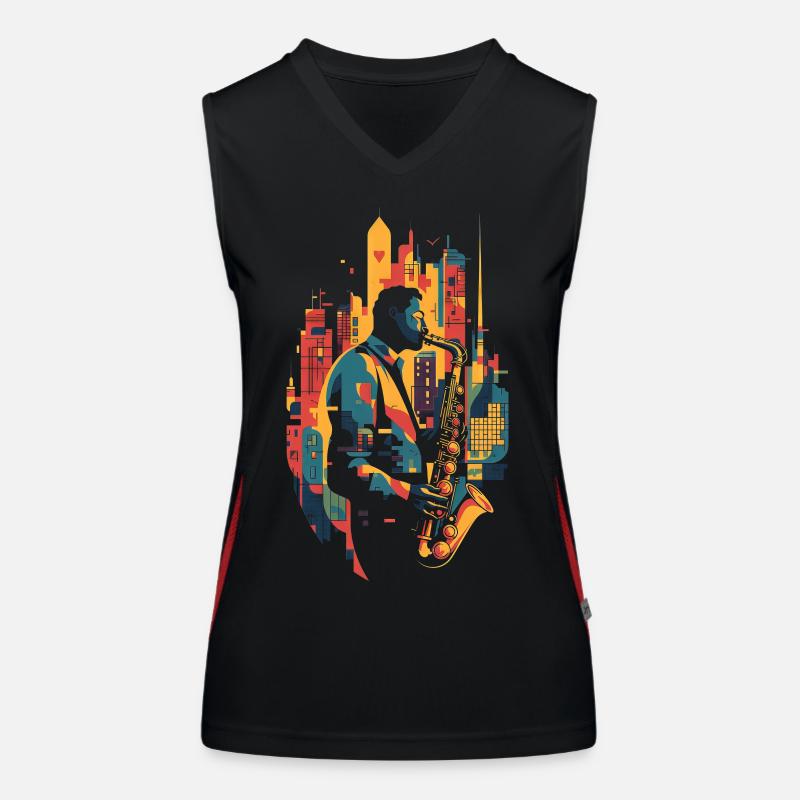 Jazz, Saxofonist Functionele contrasterende tanktop voor vrouwen