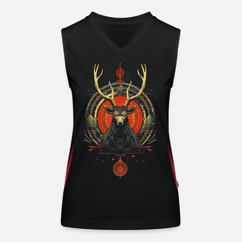 Retro - Women's Functional Contrast Tank Top - black/red