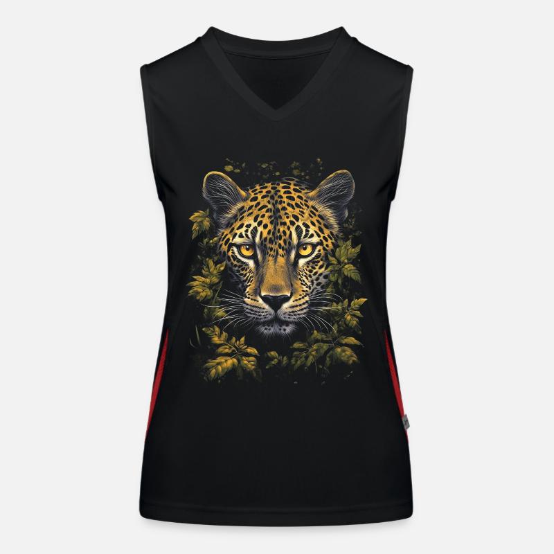 Léopard Débardeur respirant contrasté Femme