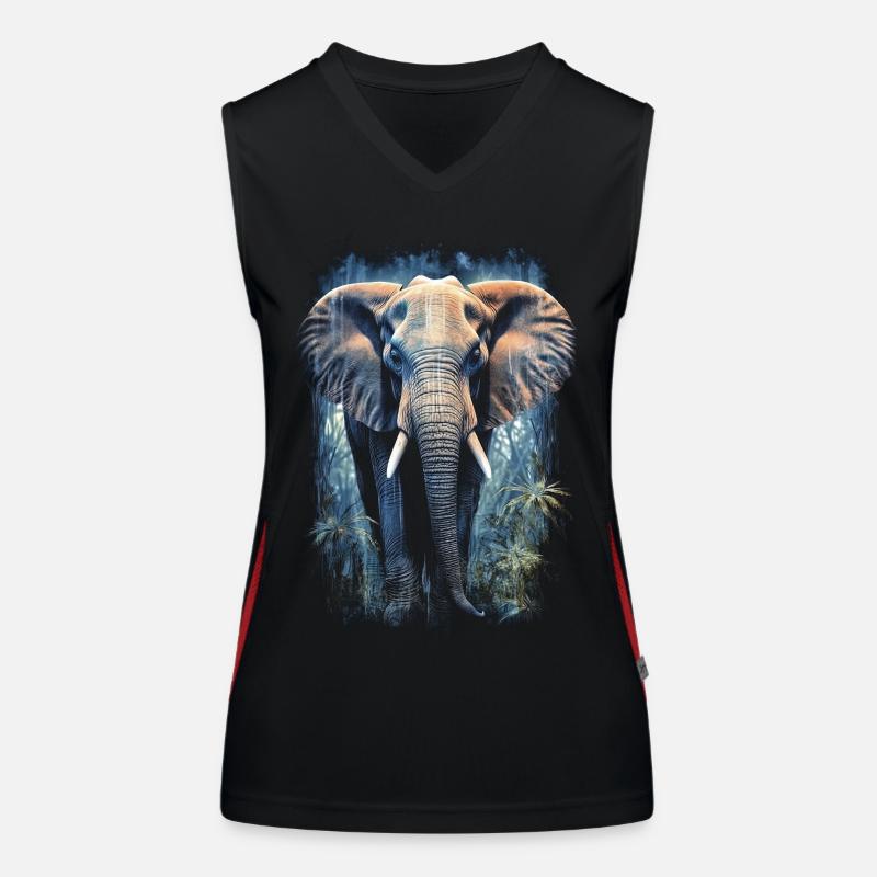 Elefant Funktionelles Kontrast-Tank Top für Frauen