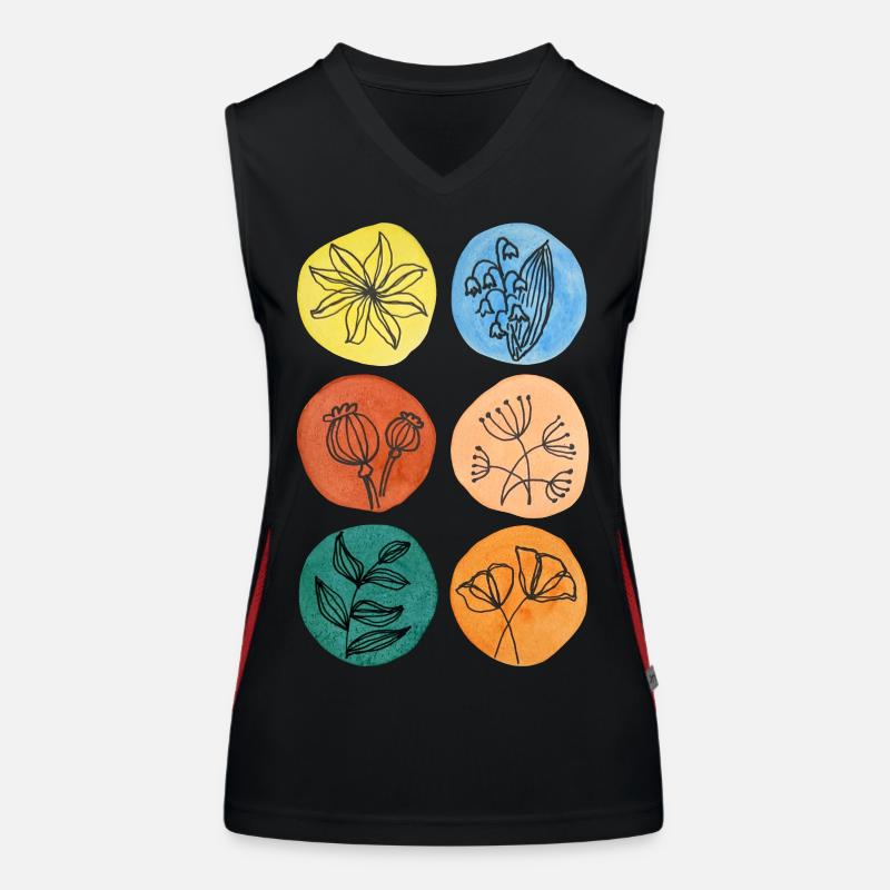 bunte Blumen Muttertags Geschenk Floristin Flora Funktionelles Kontrast-Tank Top für Frauen